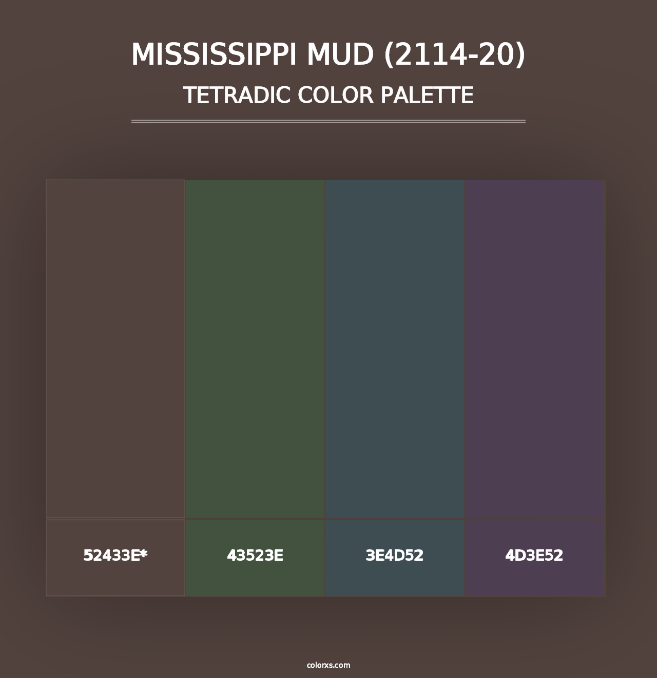 Mississippi Mud (2114-20) - Tetradic Color Palette