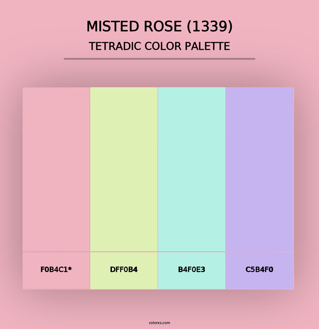 Misted Rose (1339) - Tetradic Color Palette