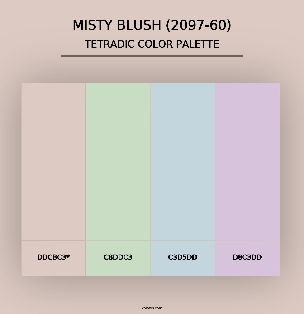 Misty Blush (2097-60) - Tetradic Color Palette