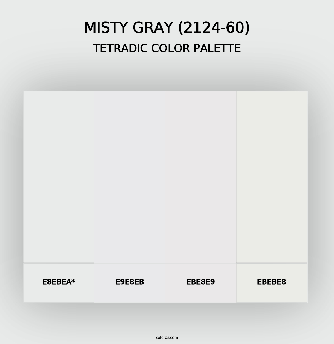 Misty Gray (2124-60) - Tetradic Color Palette