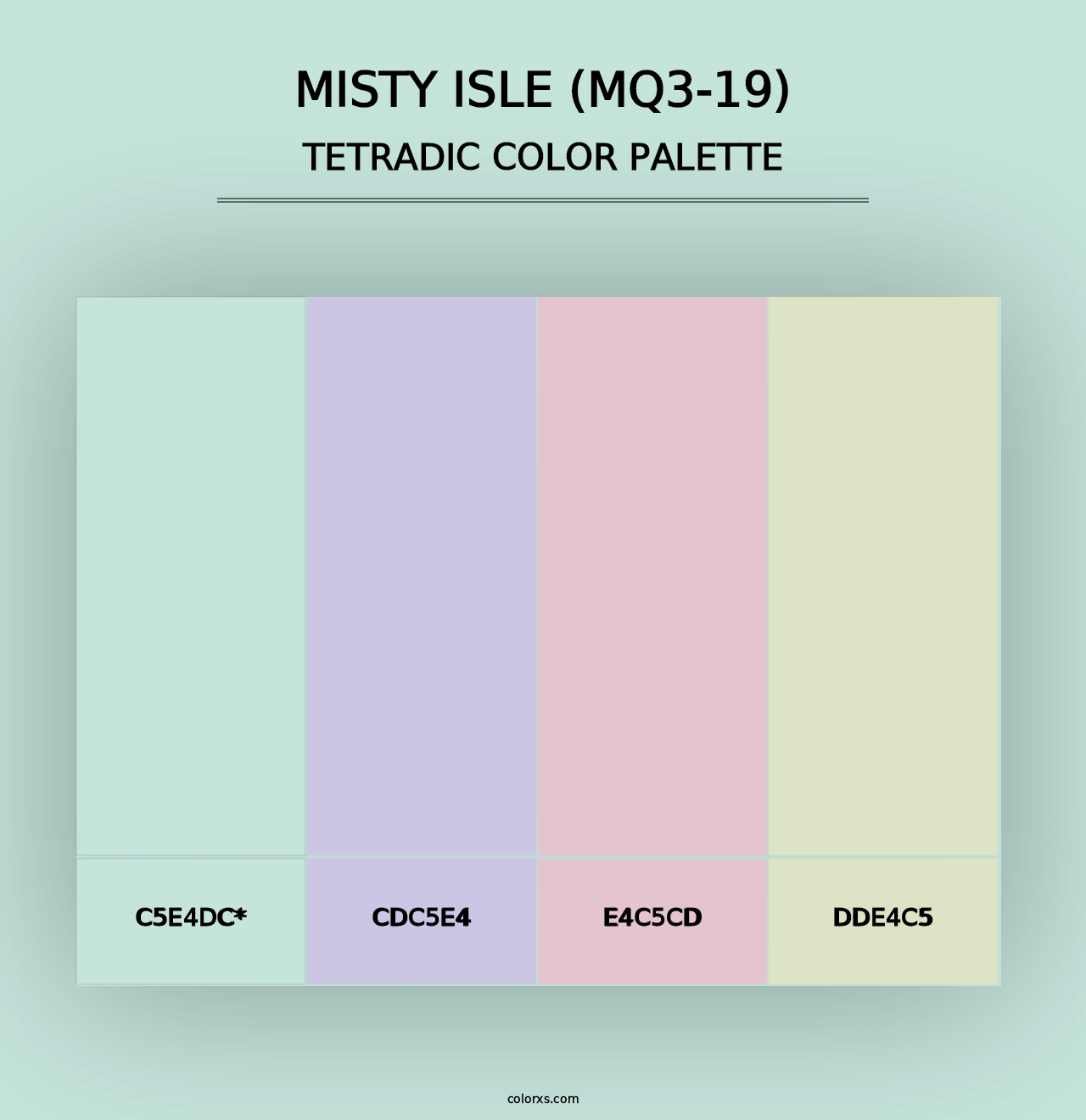 Misty Isle (MQ3-19) - Tetradic Color Palette