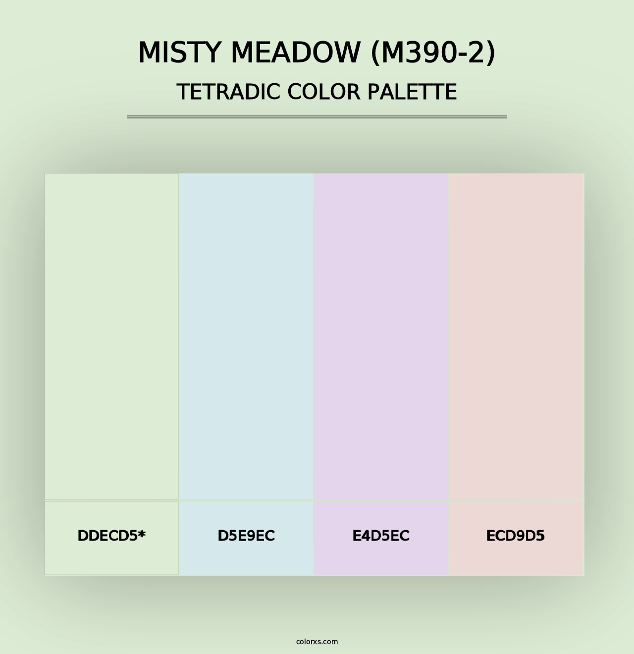 Misty Meadow (M390-2) - Tetradic Color Palette