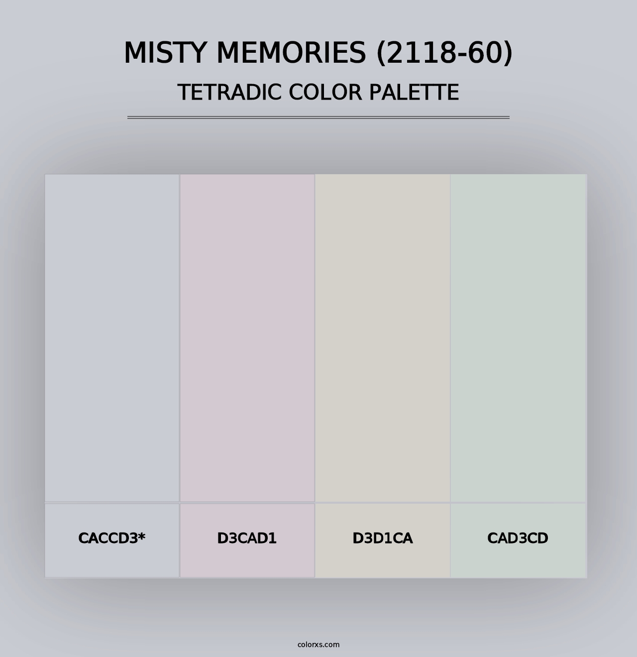 Misty Memories (2118-60) - Tetradic Color Palette