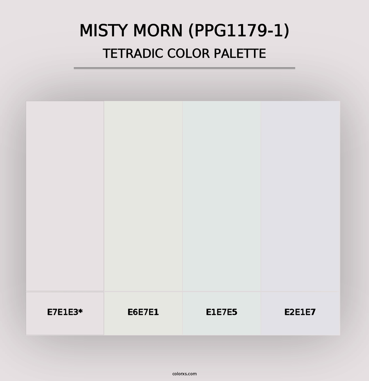 Misty Morn (PPG1179-1) - Tetradic Color Palette