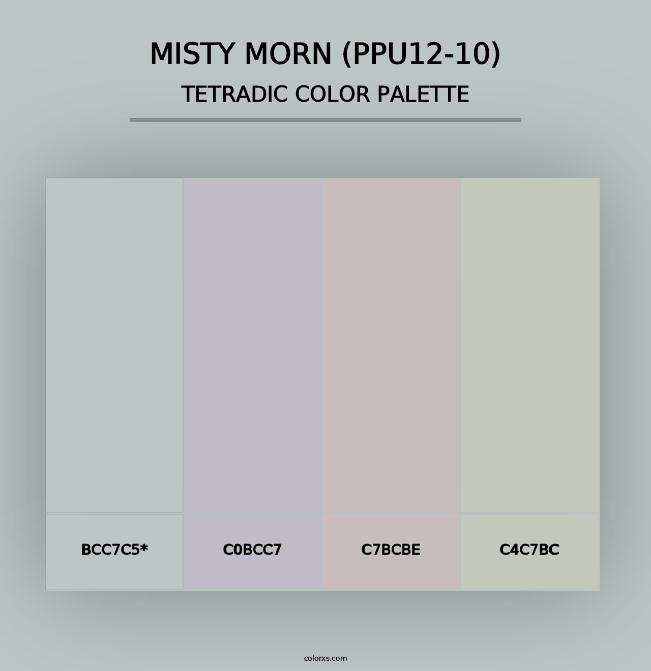 Misty Morn (PPU12-10) - Tetradic Color Palette