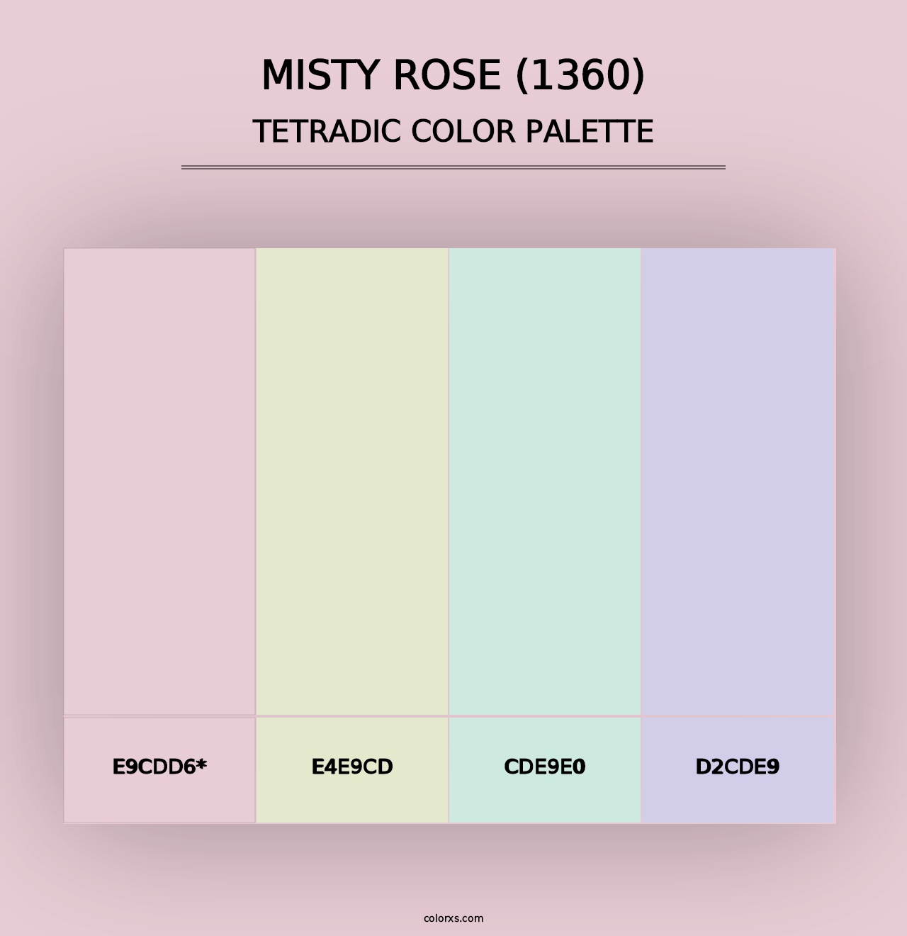 Misty Rose (1360) - Tetradic Color Palette