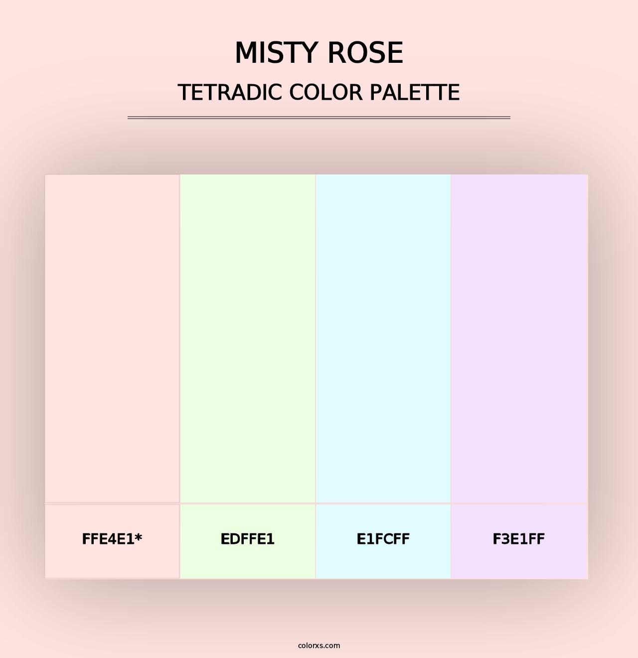 Misty Rose - Tetradic Color Palette