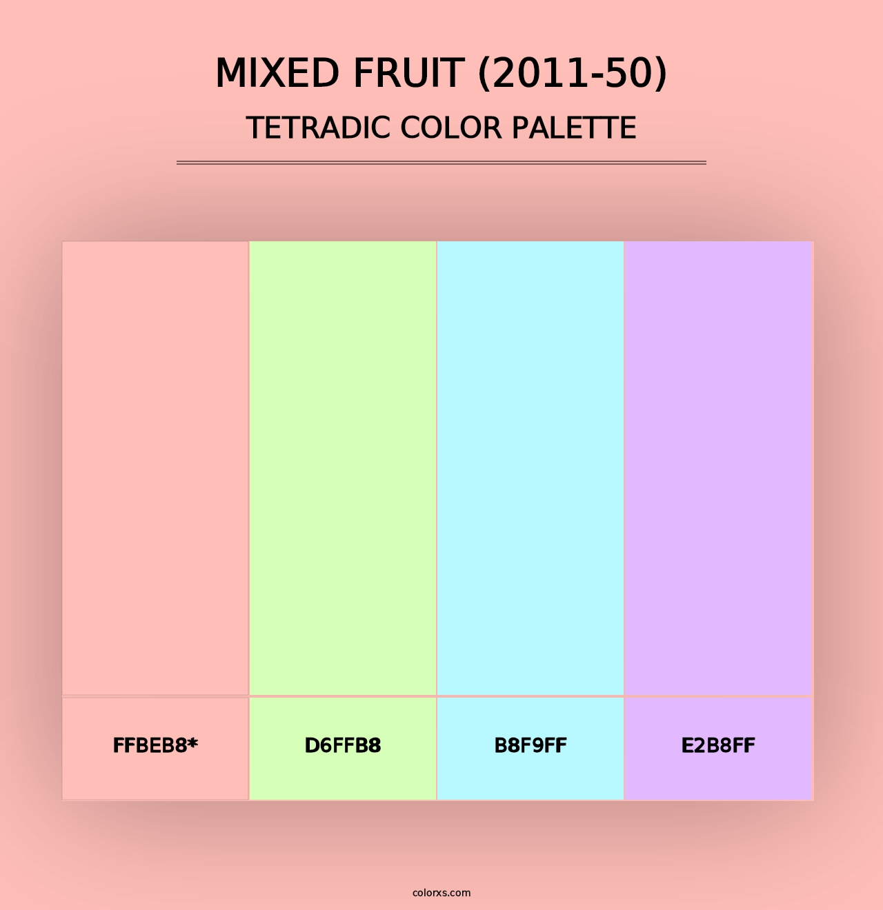 Mixed Fruit (2011-50) - Tetradic Color Palette