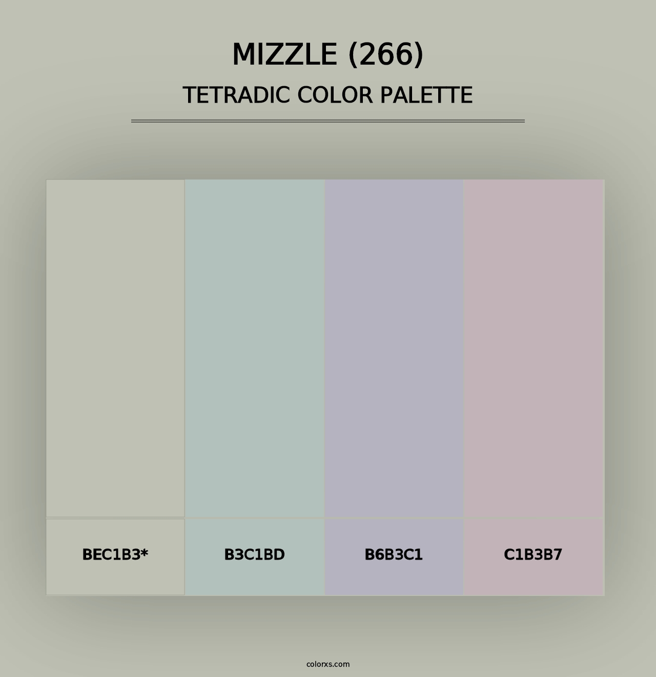 Mizzle (266) - Tetradic Color Palette