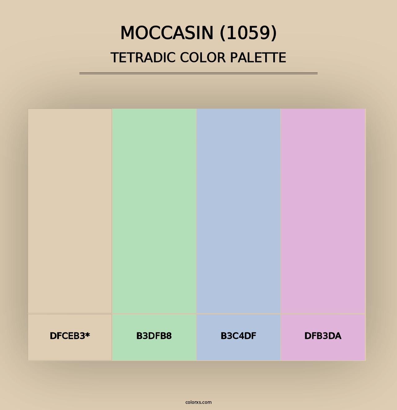 Moccasin (1059) - Tetradic Color Palette