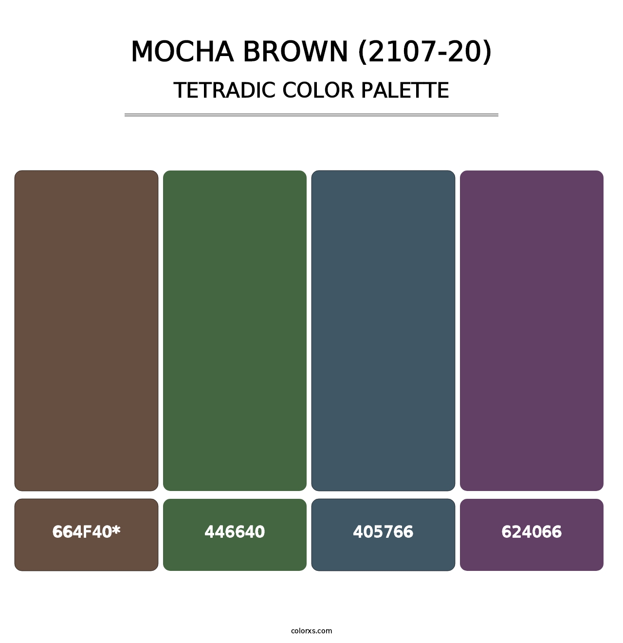 Mocha Brown (2107-20) - Tetradic Color Palette