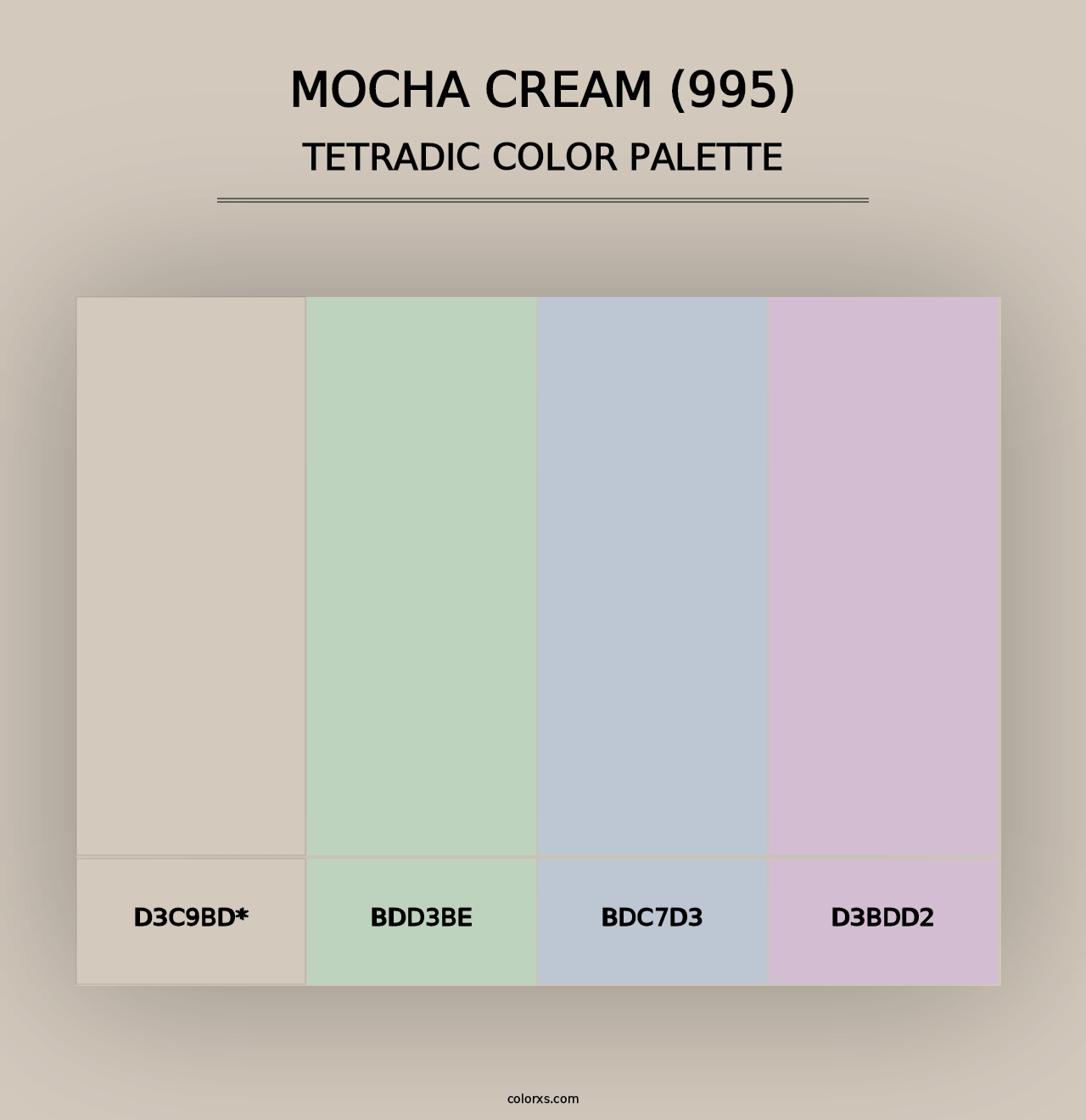 Mocha Cream (995) - Tetradic Color Palette