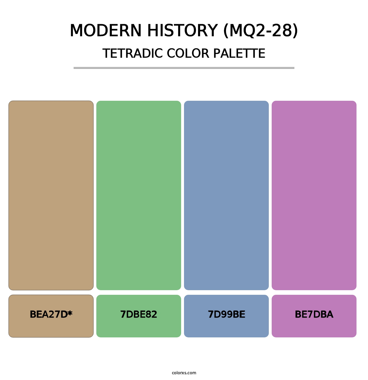 Modern History (MQ2-28) - Tetradic Color Palette