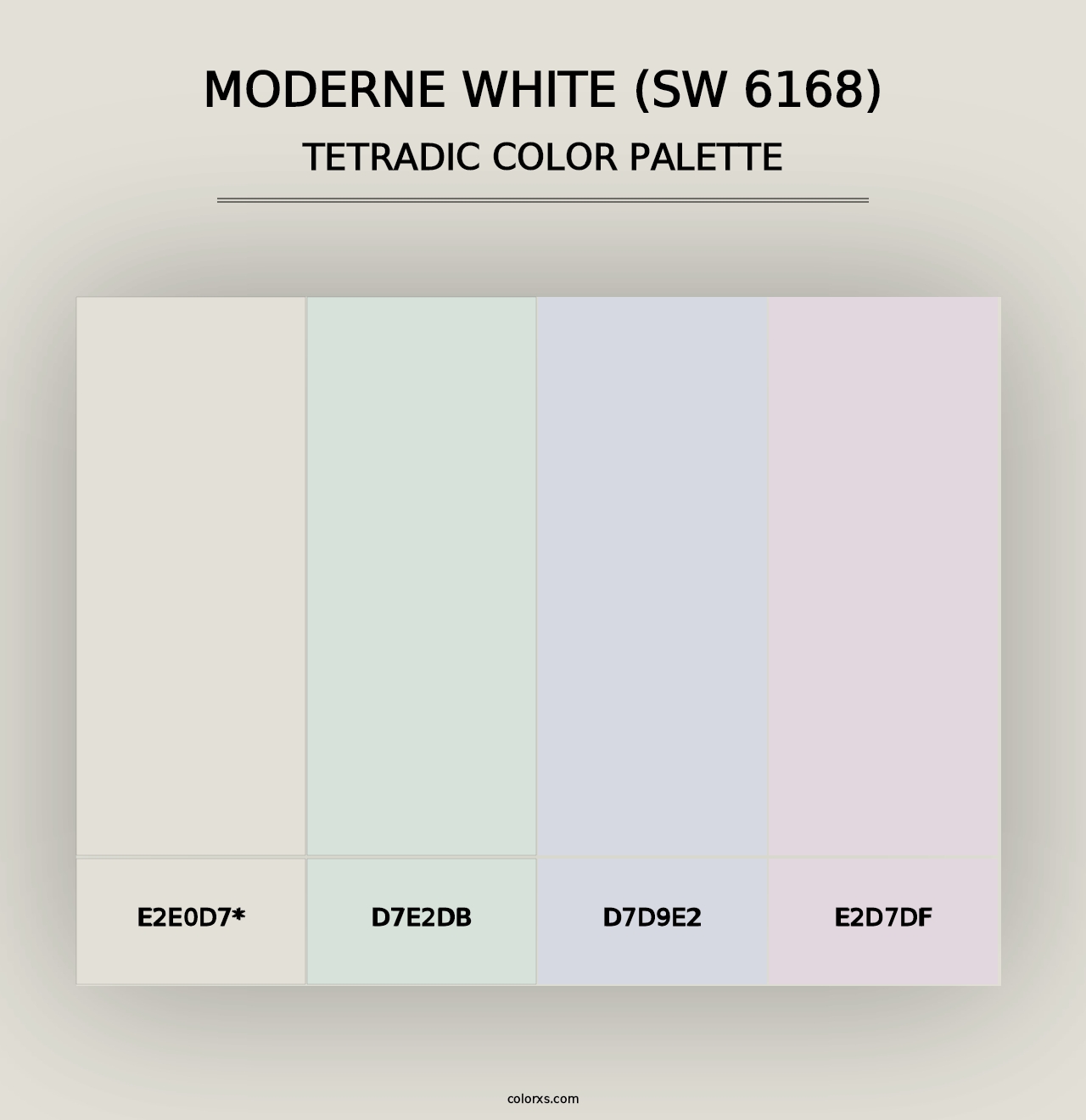 Moderne White (SW 6168) - Tetradic Color Palette