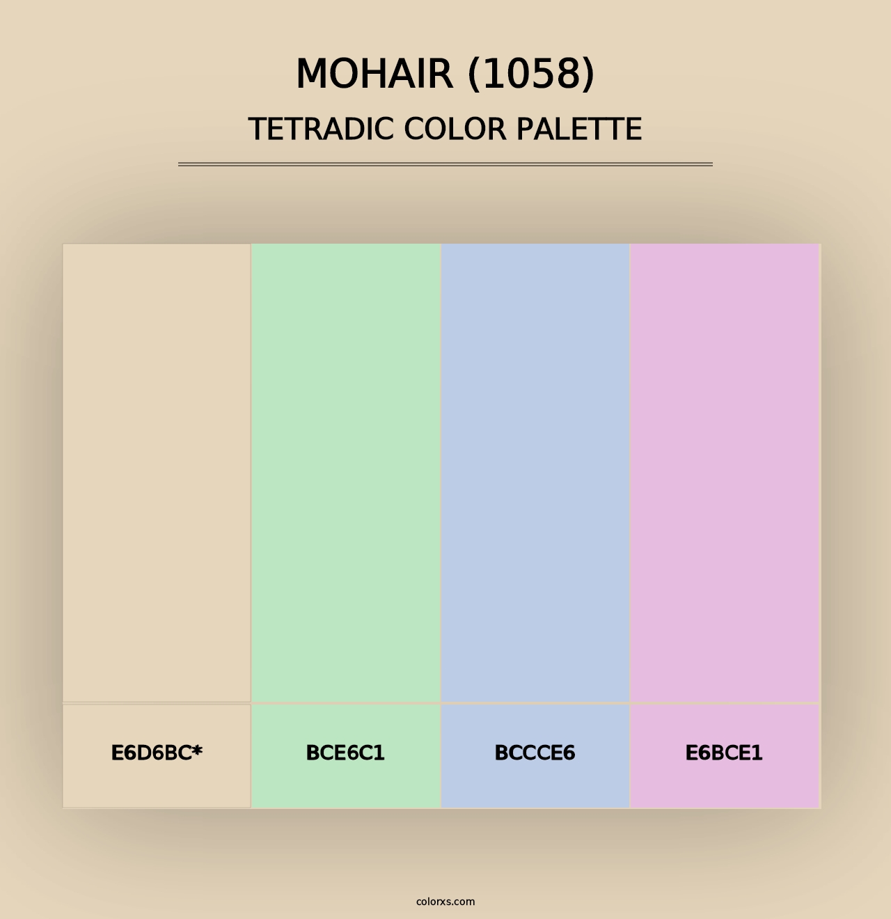 Mohair (1058) - Tetradic Color Palette