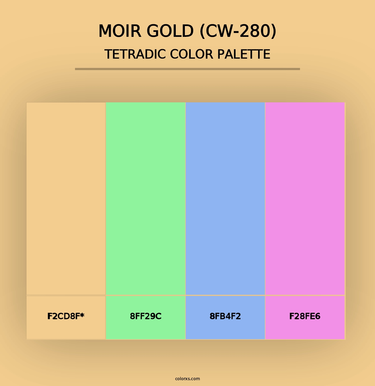 Moir Gold (CW-280) - Tetradic Color Palette