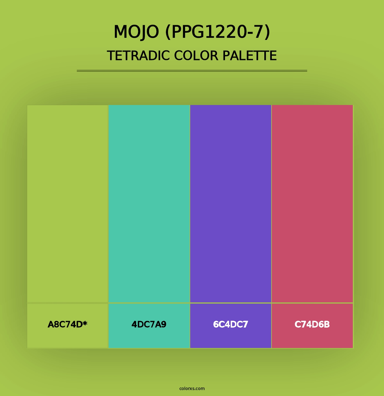 Mojo (PPG1220-7) - Tetradic Color Palette