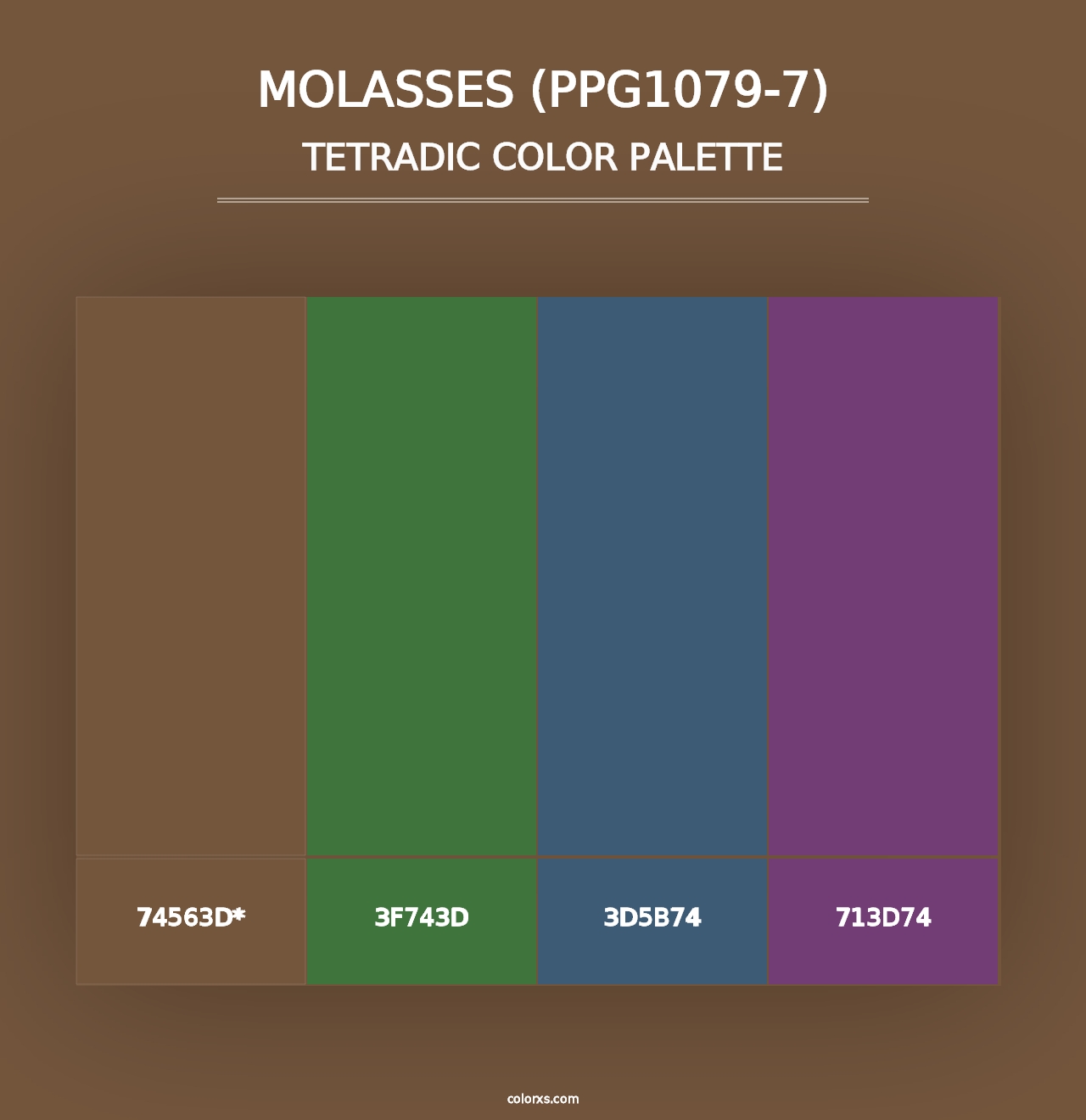 Molasses (PPG1079-7) - Tetradic Color Palette