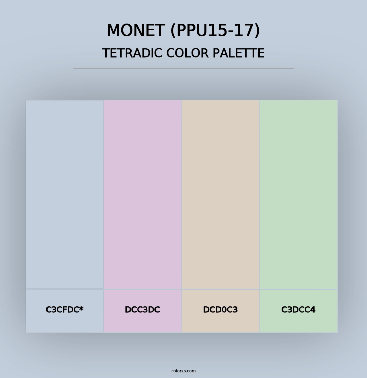 Monet (PPU15-17) - Tetradic Color Palette