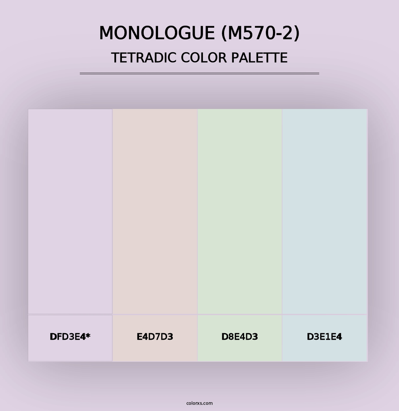 Monologue (M570-2) - Tetradic Color Palette