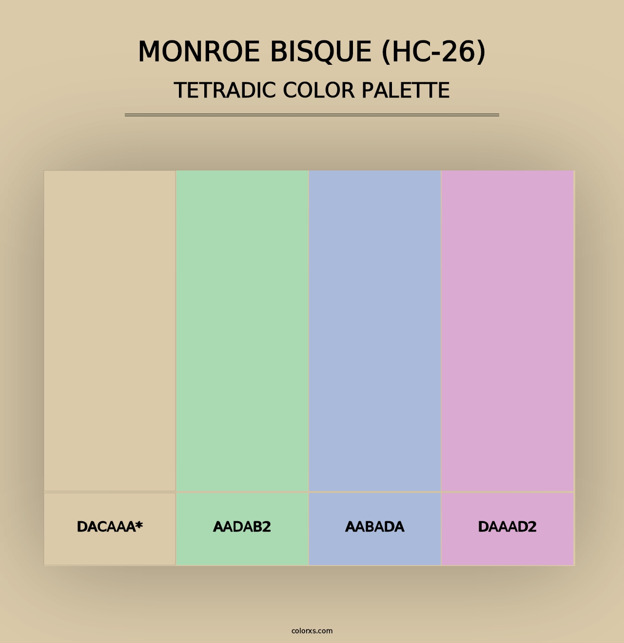 Monroe Bisque (HC-26) - Tetradic Color Palette