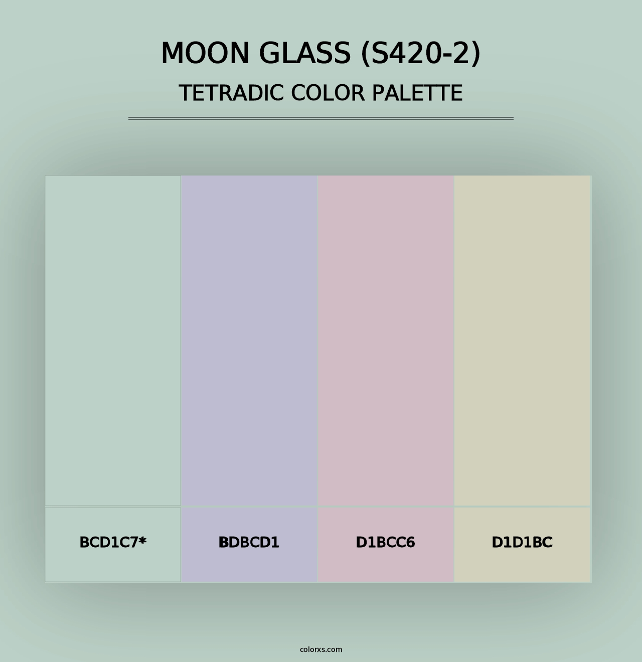 Moon Glass (S420-2) - Tetradic Color Palette