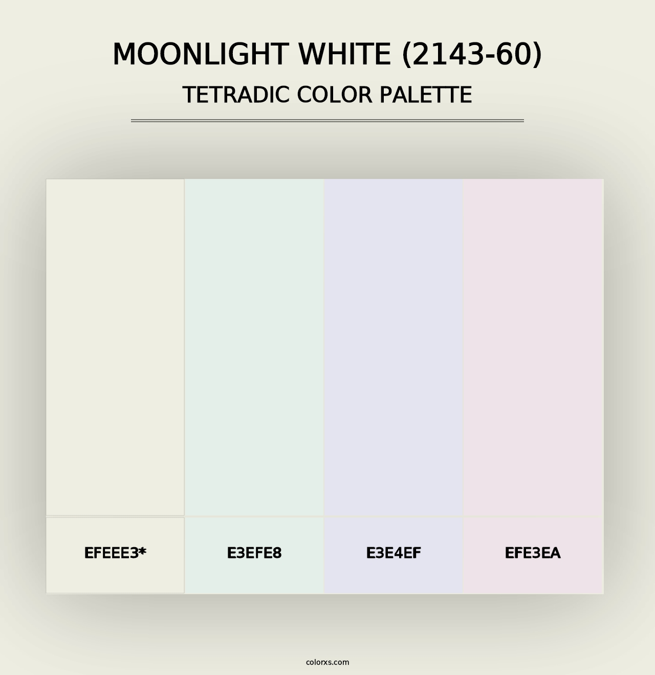 Moonlight White (2143-60) - Tetradic Color Palette