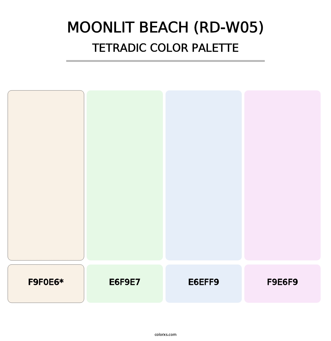 Moonlit Beach (RD-W05) - Tetradic Color Palette