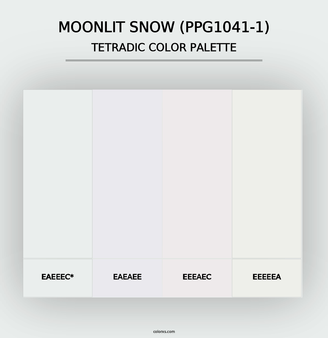 Moonlit Snow (PPG1041-1) - Tetradic Color Palette