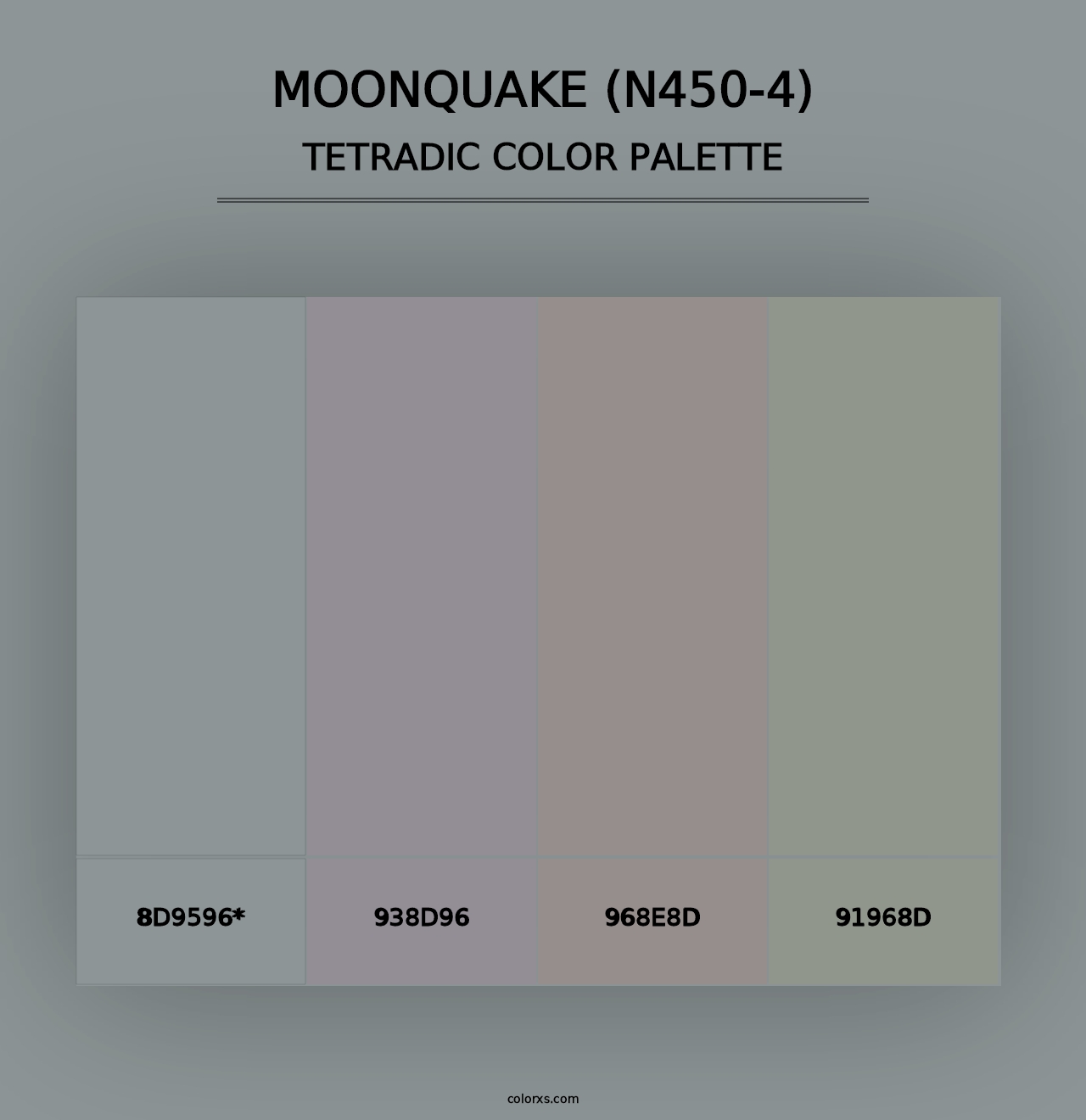 Moonquake (N450-4) - Tetradic Color Palette