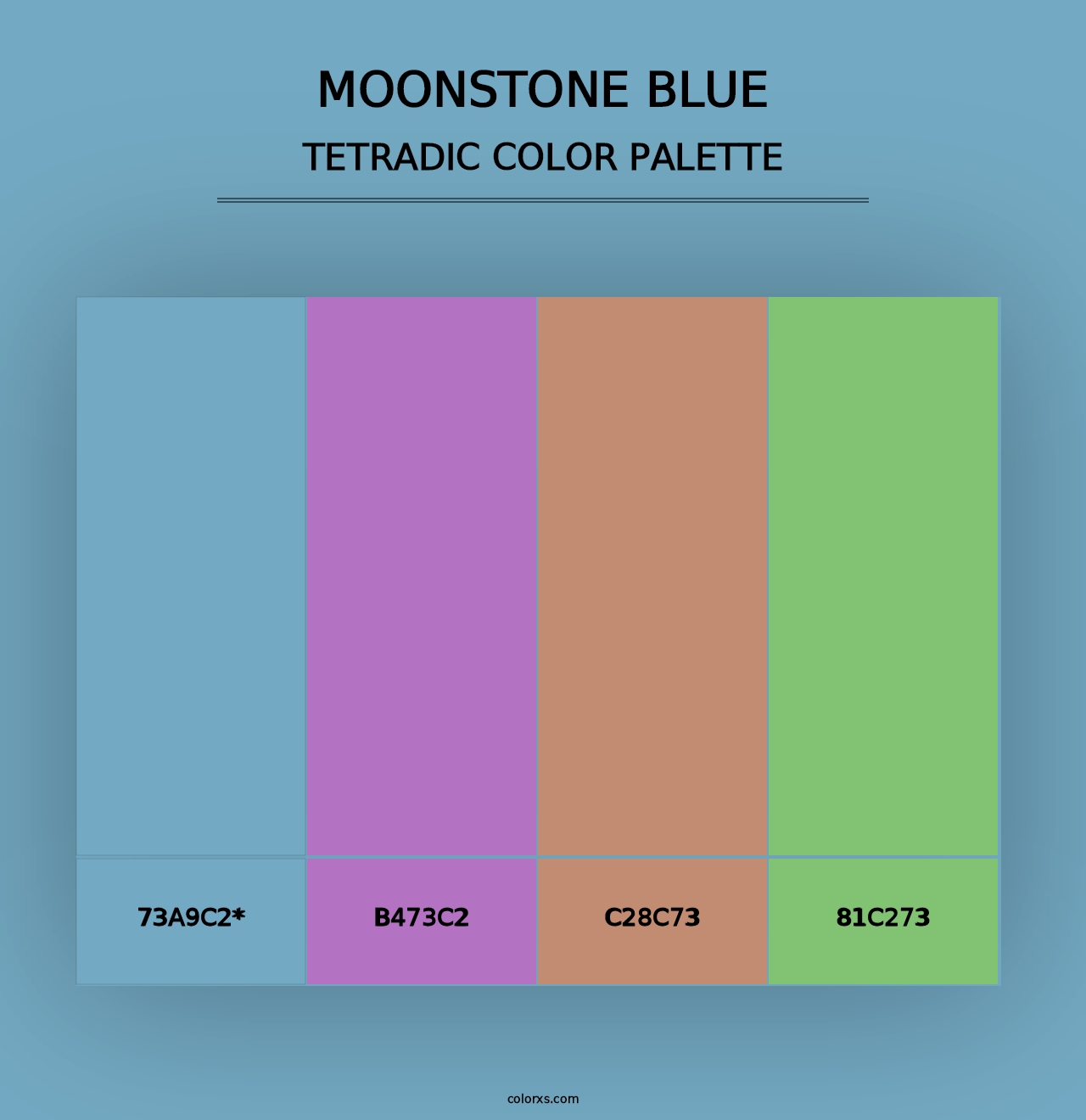 Moonstone Blue - Tetradic Color Palette