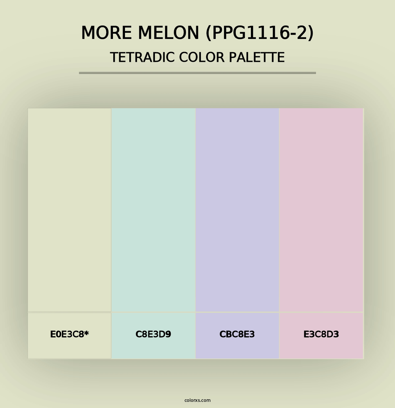 More Melon (PPG1116-2) - Tetradic Color Palette