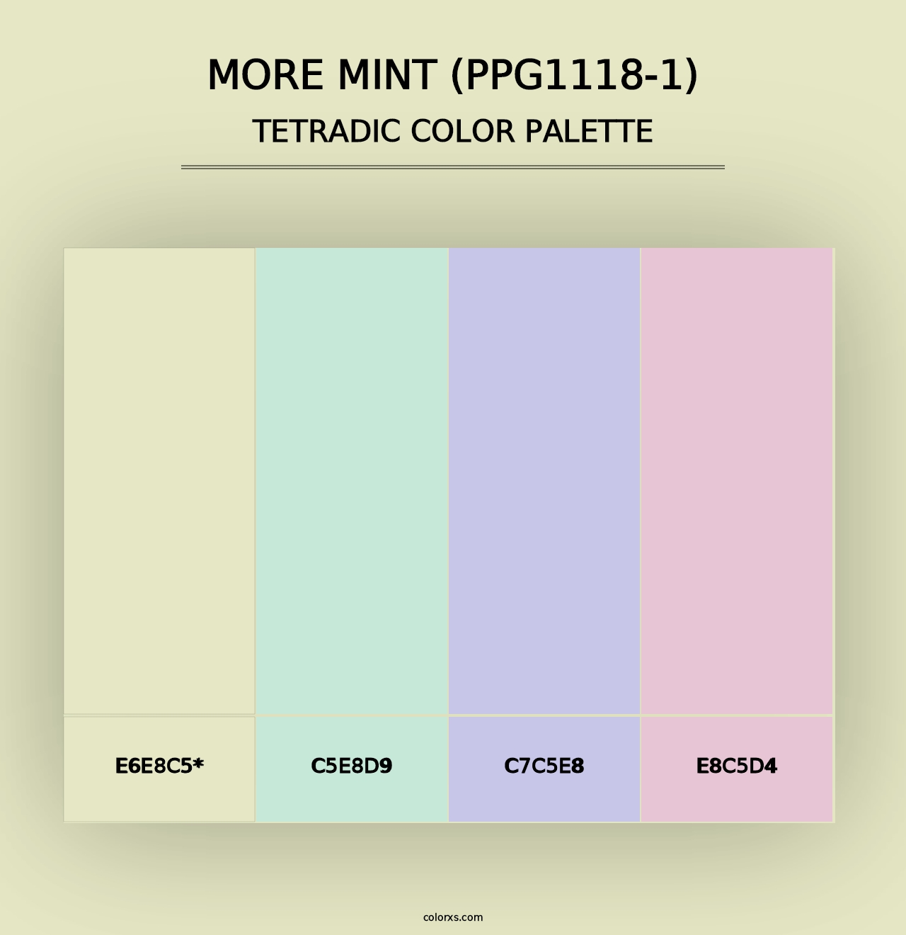 More Mint (PPG1118-1) - Tetradic Color Palette