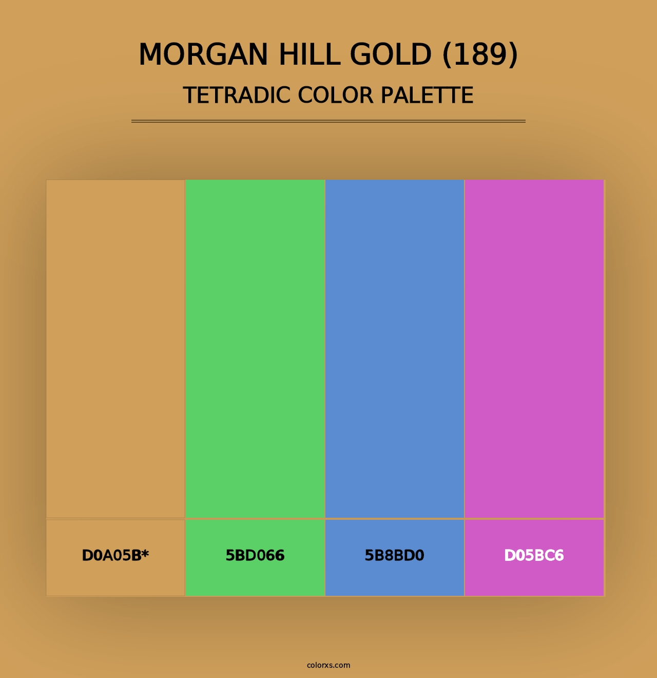 Morgan Hill Gold (189) - Tetradic Color Palette