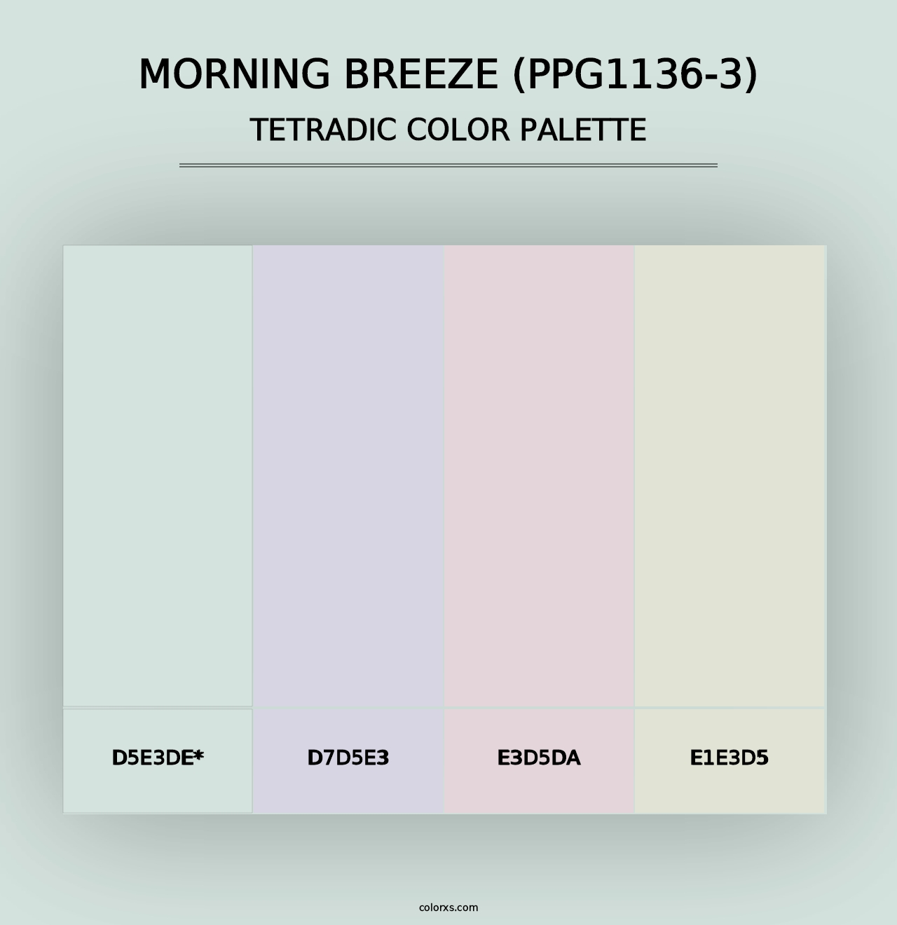 Morning Breeze (PPG1136-3) - Tetradic Color Palette