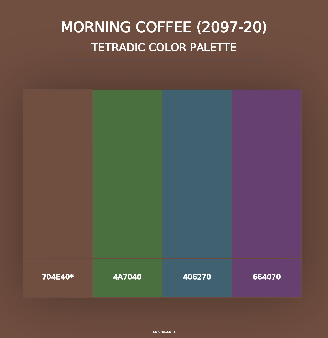 Morning Coffee (2097-20) - Tetradic Color Palette