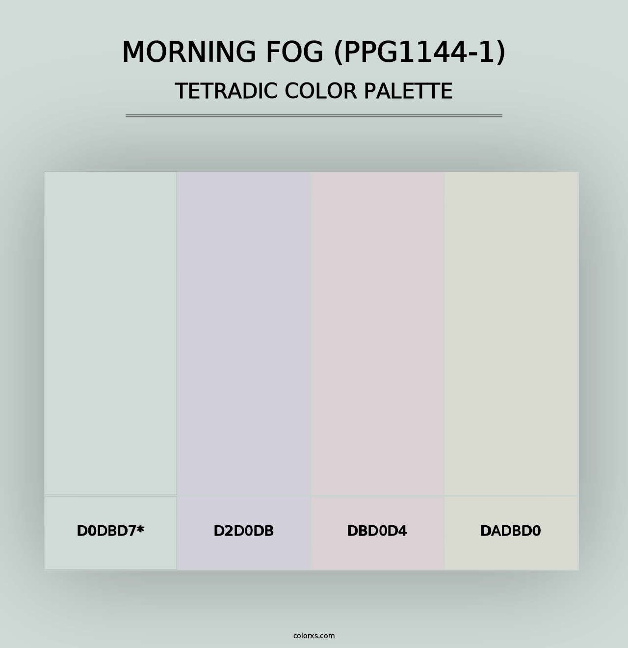 Morning Fog (PPG1144-1) - Tetradic Color Palette