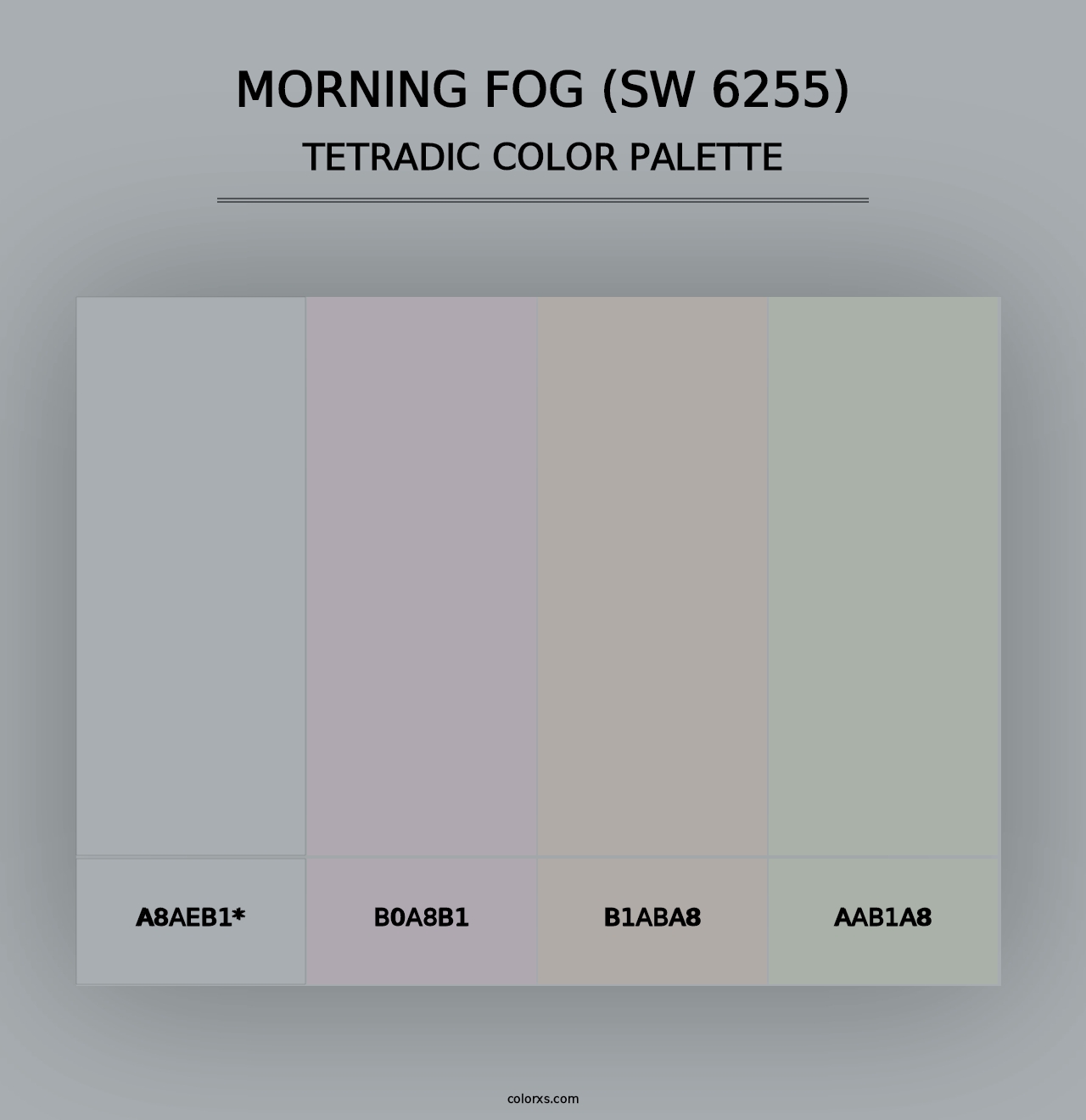 Morning Fog (SW 6255) - Tetradic Color Palette