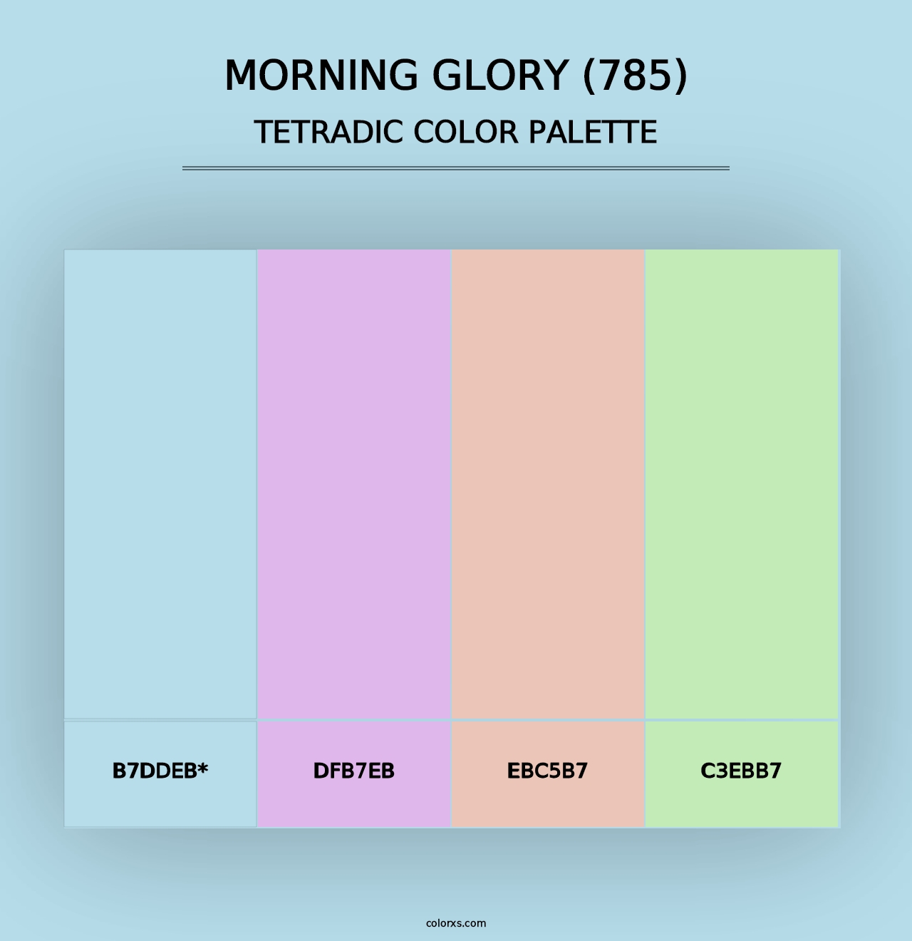 Morning Glory (785) - Tetradic Color Palette