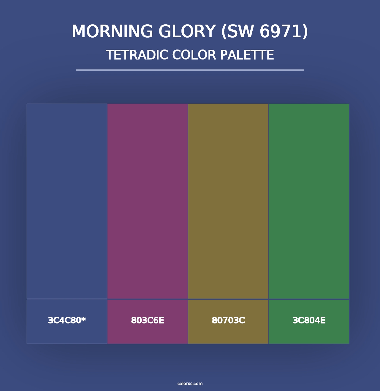 Morning Glory (SW 6971) - Tetradic Color Palette