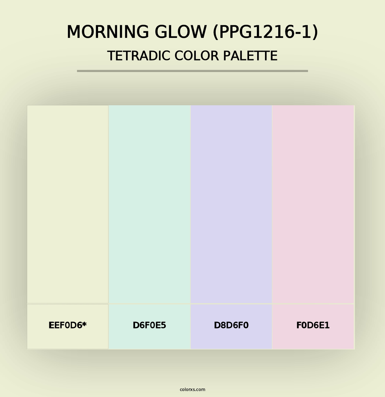 Morning Glow (PPG1216-1) - Tetradic Color Palette