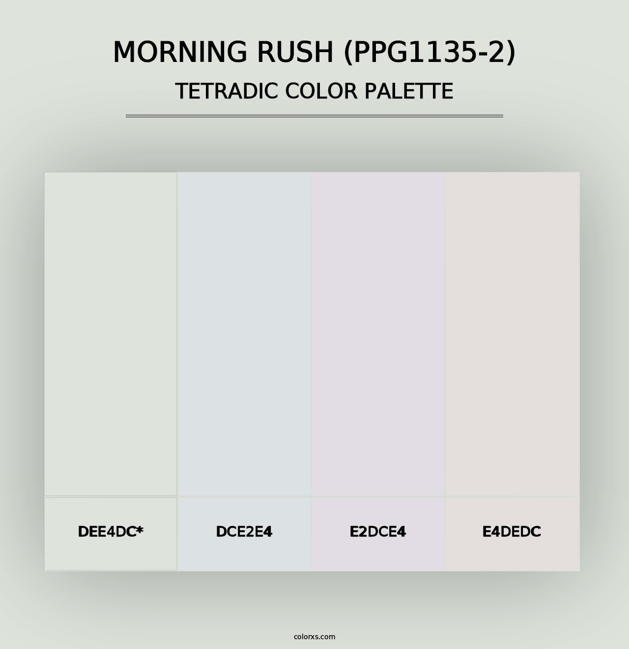 Morning Rush (PPG1135-2) - Tetradic Color Palette