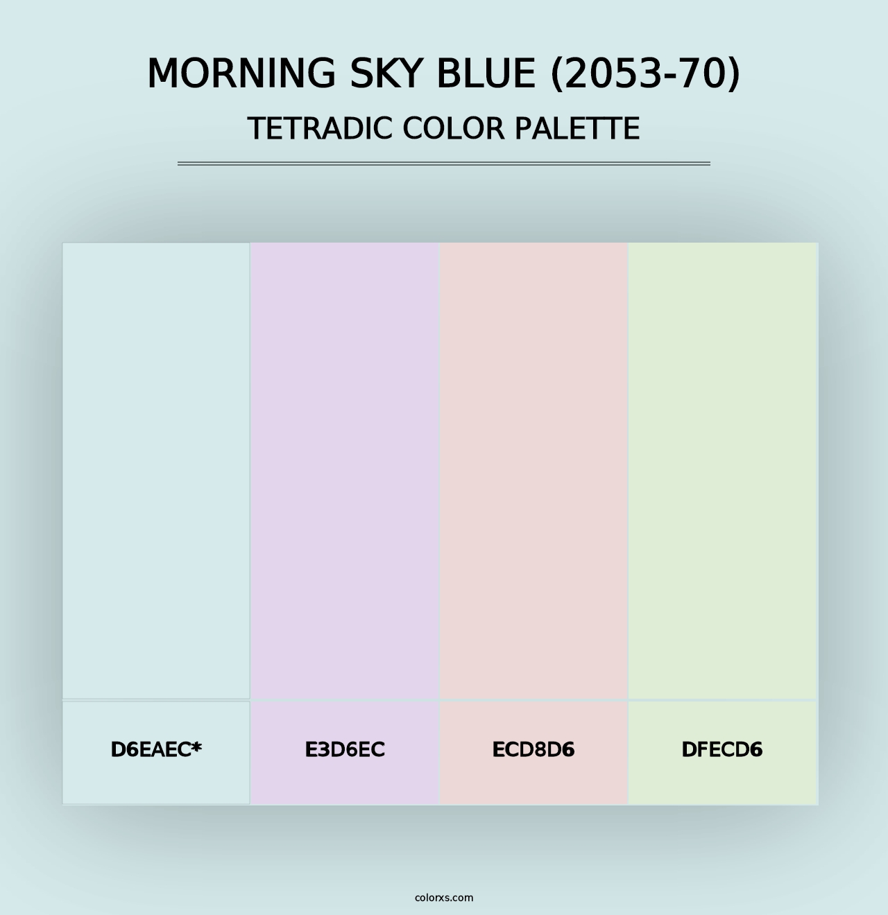 Morning Sky Blue (2053-70) - Tetradic Color Palette