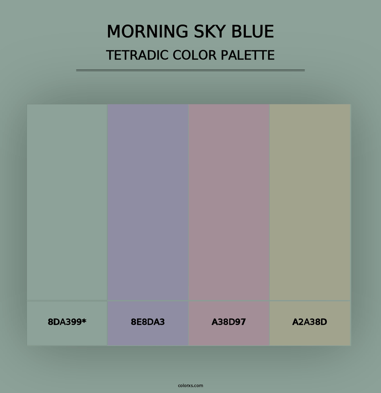 Morning Sky Blue - Tetradic Color Palette