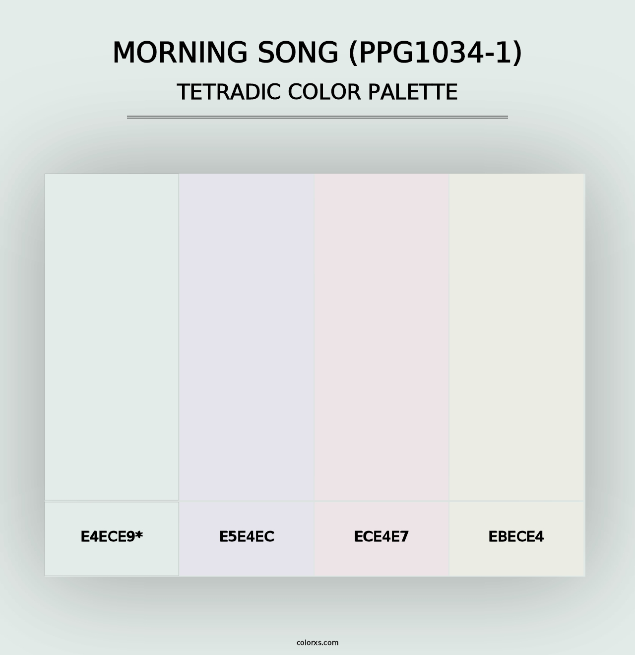 Morning Song (PPG1034-1) - Tetradic Color Palette