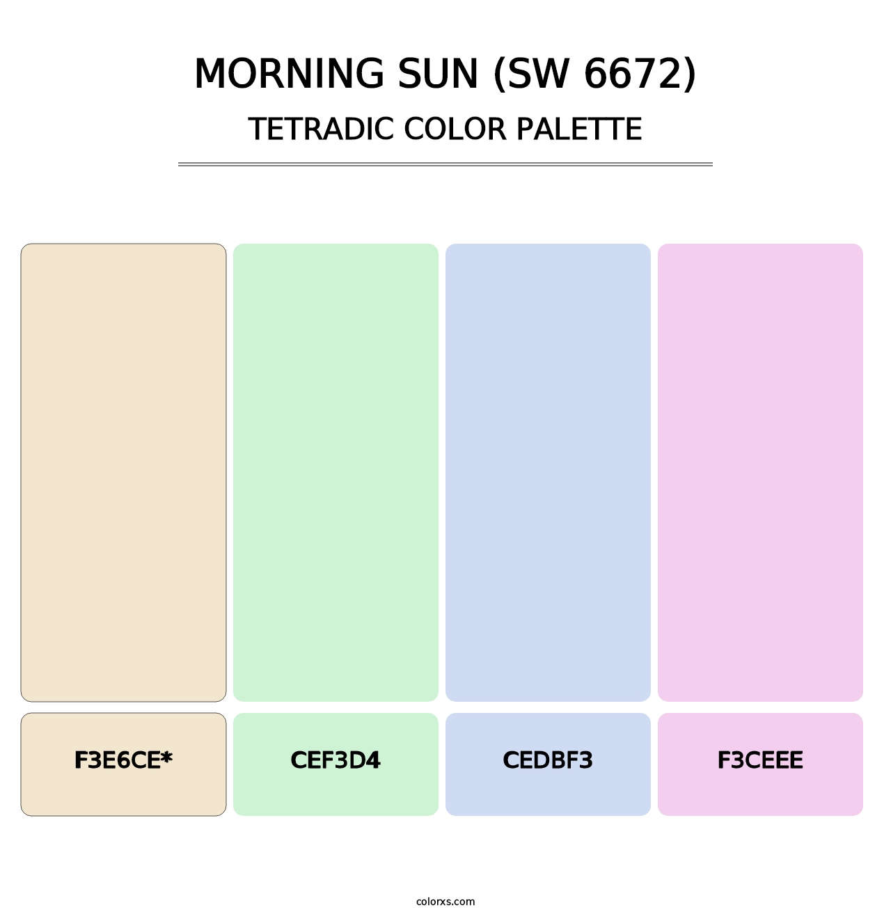 Morning Sun (SW 6672) - Tetradic Color Palette