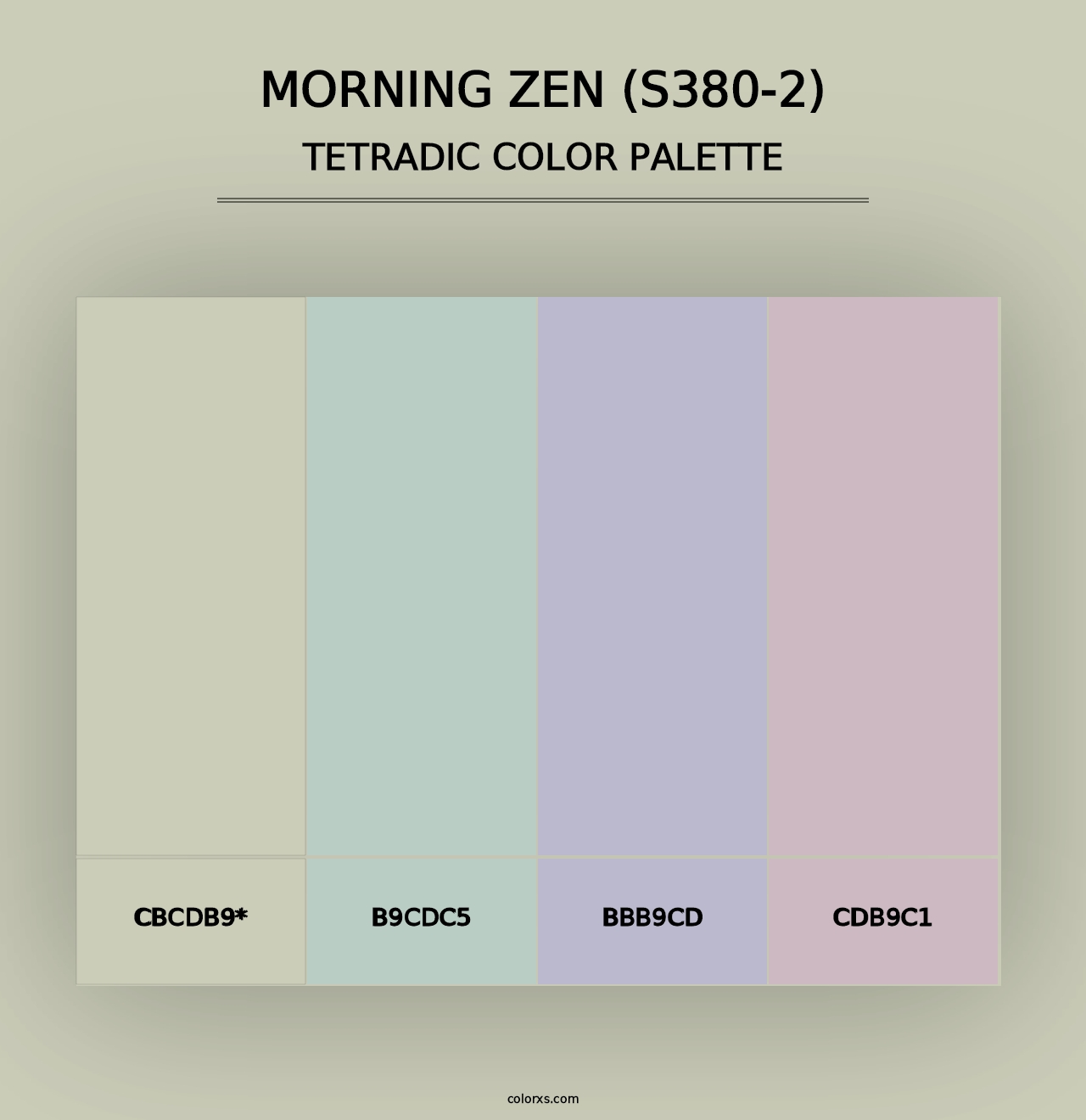 Morning Zen (S380-2) - Tetradic Color Palette