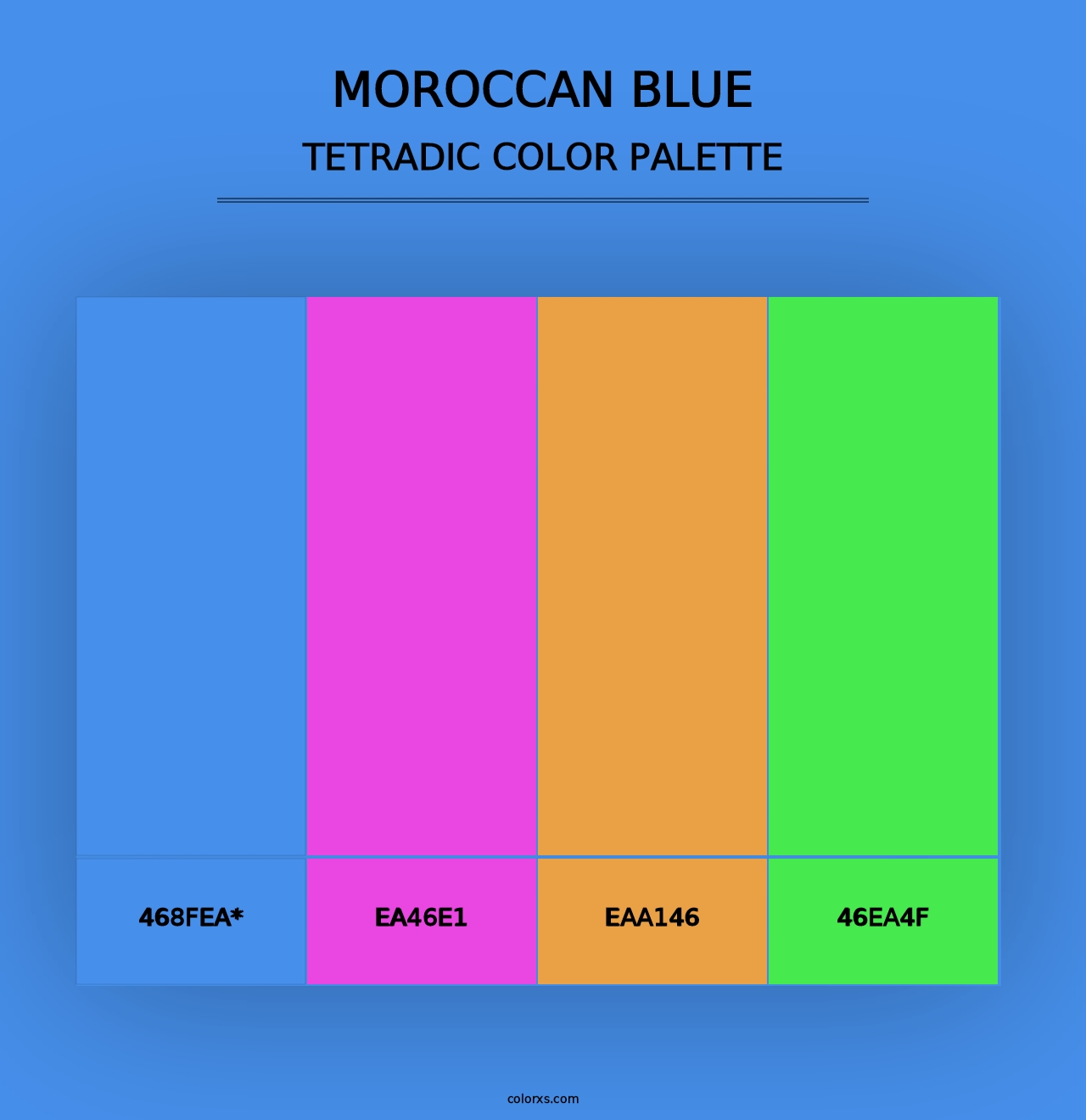 Moroccan Blue - Tetradic Color Palette