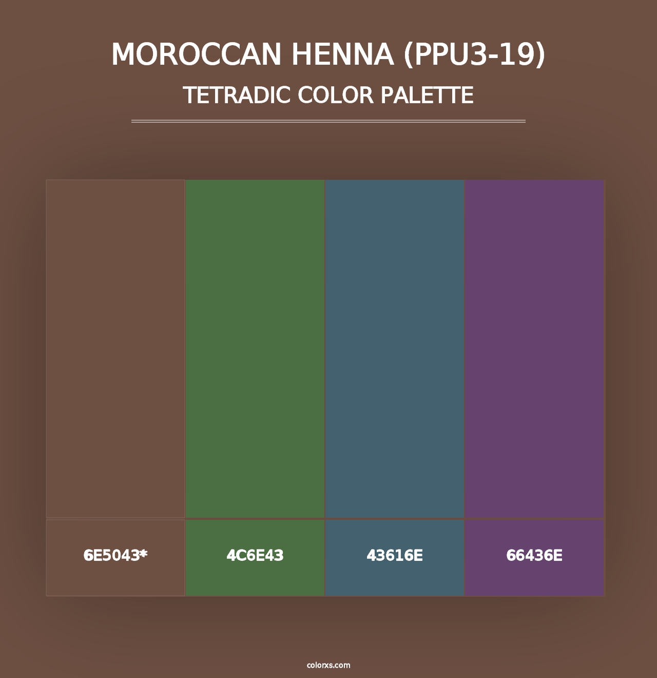 Moroccan Henna (PPU3-19) - Tetradic Color Palette