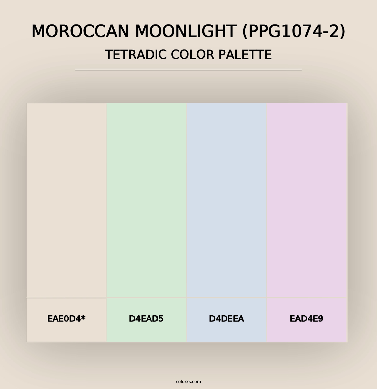 Moroccan Moonlight (PPG1074-2) - Tetradic Color Palette